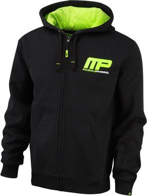MP Zip Through Hoodie Black Lime-Green (S)