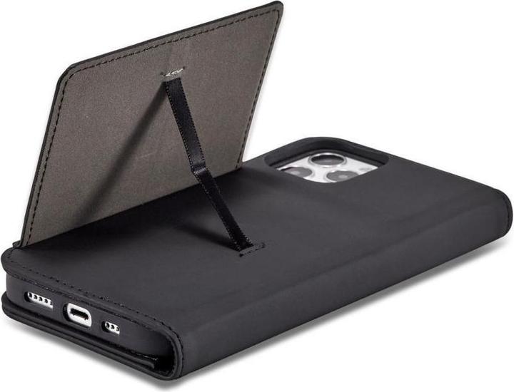 Produktbild Hurtel Magnet Card Case for iPhone 12 cover card wallet card stand black (Apple iPhone 12)