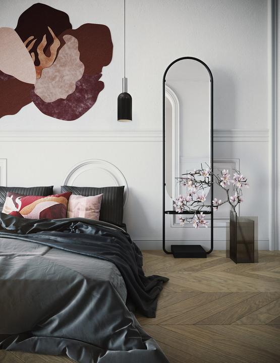 Produktbild Aytm Standspiegel Angui mit Ablage und Marmorsockel 180 cm