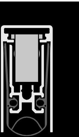 Immagine prodotto Athmer Guarnizione acustica L-15/30 WS 1-880 1 lato lunghezza 708 mm alluminio anodizzato argento