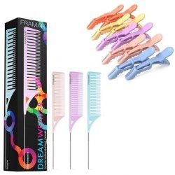 Immagine prodotto Framar Dreamweaver Set di pettinini per evidenziatori con fermagli a coccodrillo pastello 10 Pack