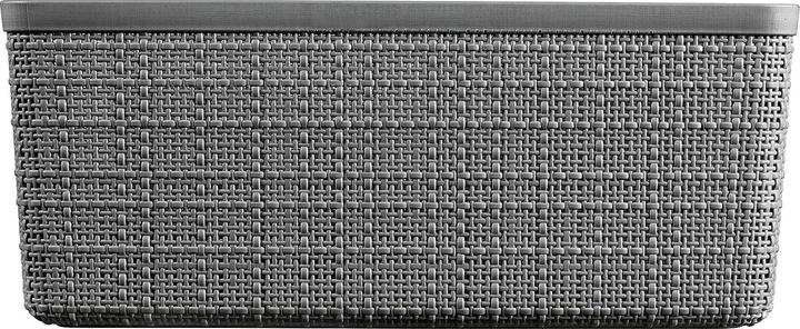 Actual product image Curver Juliet jute basket made of 100% recycled plastic, rectangular, 12 l, dark grey, M (12 l)