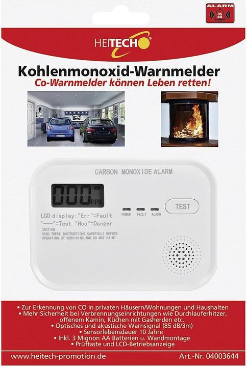 Produktbild Heitech Kohlenmonoxid-Melder