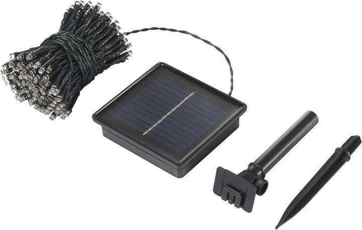 Produktbild Sygonix Solar-Lichterkette SY-5596928 LED Warmweiss, Kaltweiss Schwarz, Stand (10 m)