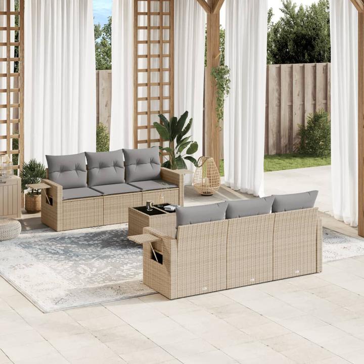 Immagine prodotto VidaXL Mobili da giardino Set di divani Set da giardino 7 pezzi Beige