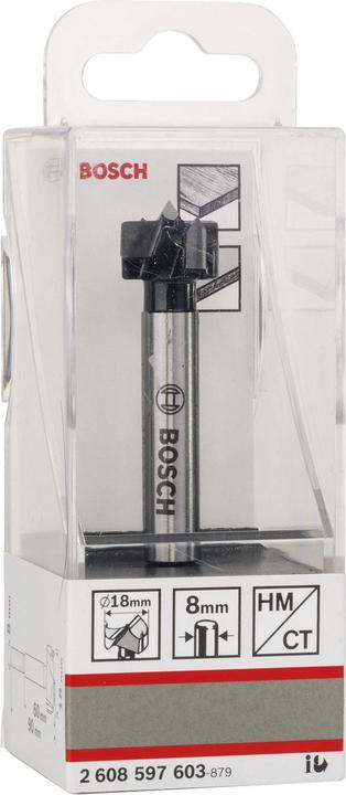 Image du produit Bosch Professional Zubehör Longueur totale de l'embout Forstner 18 mm (8 mm)