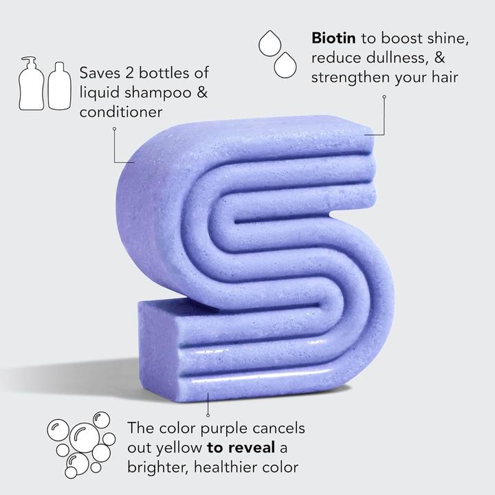 Actual product image Kitsch Purple Toning Biotin (Solid shampoo)