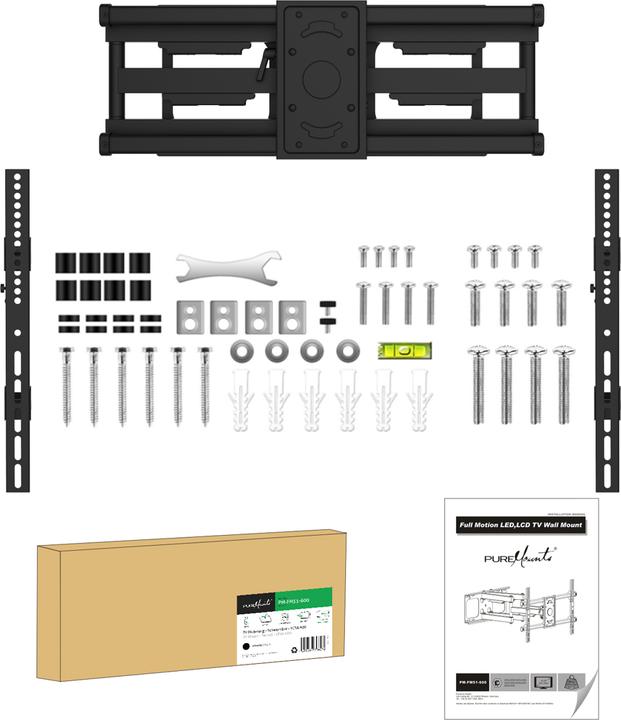 Image du produit PureMounts PM-FM51-600, support mural (Mur, 65", 75 kg)