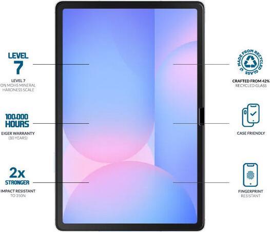 Immagine prodotto Eiger Mountain Glass Clear (1 Pezzo/i, Galaxy Tab S8, Galaxy Tab S7, Galaxy Tab S9, Galaxy Tab S9 FE)