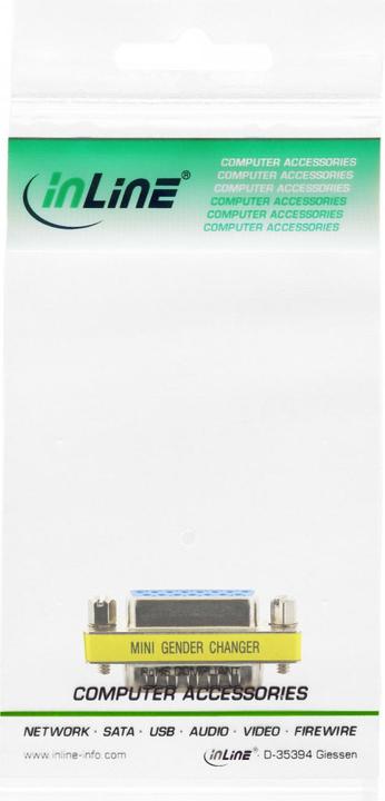 Produktbild InLine Mini-Gender-Changer (SFTP, CAT6, 0.09 m)