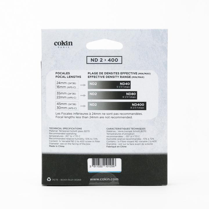 Produktbild Cokin Round NUANCES NDX 2 400 62mm (1 7 f stops) (62 mm, ND- / Graufilter, 62 mm)