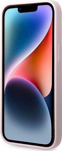 Actual product image Guess GUHCP14SSLTGU iPhone 14 6.1" fioletowy/purple hardcase Silicone Triangle (Apple iPhone 14, Apple iPhone 15, Apple iPhone 13)