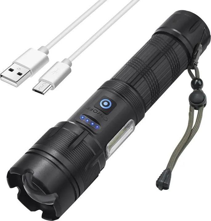 Image du produit Boruit Lampe de Poche LED 1500 Lumens Ultra Brillante - Alliage d'Aluminium - USB-C (1500 lm)