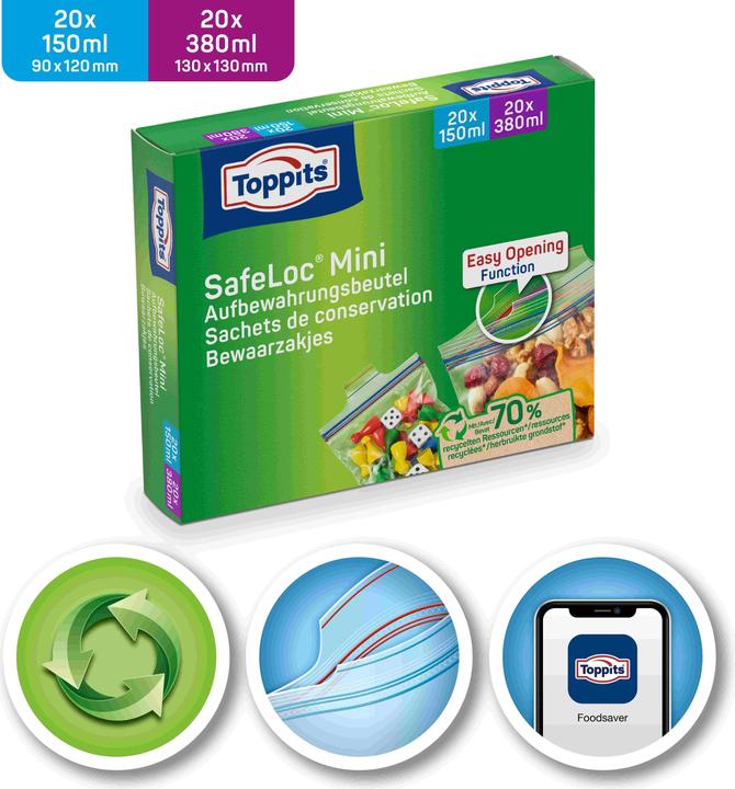 Immagine prodotto Toppits Borsa con chiusura a cerniera mini (40 x)