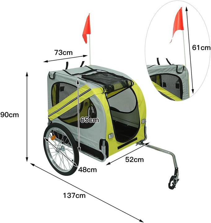 Produktbild Drumm Hunde Fahrradanhänger mit Reflektor