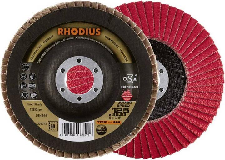 Image du produit Rhodius JUMBO SPEED Disque à lamelles 125 x 22.23 - P60 (60)