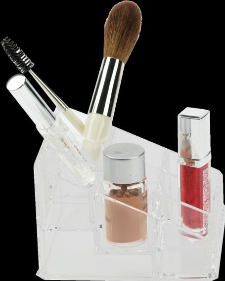 Actual product image Stand for lipsticks + nail varnishes, acrylic, empty 11.5 x 11.5 cm