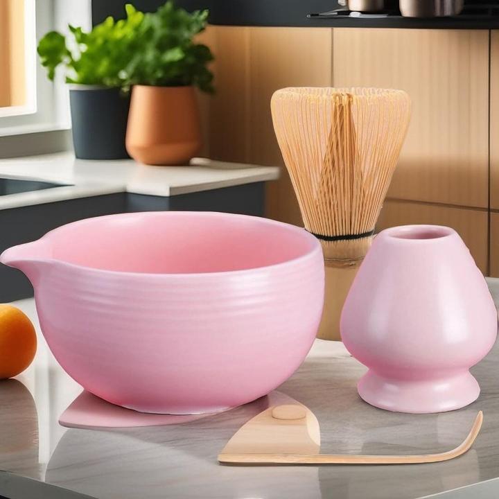Immagine prodotto Calimatcha Matcha Latte Grün Tee Set Mambo Spout inkl. Matcha Besen Geschenk Idee