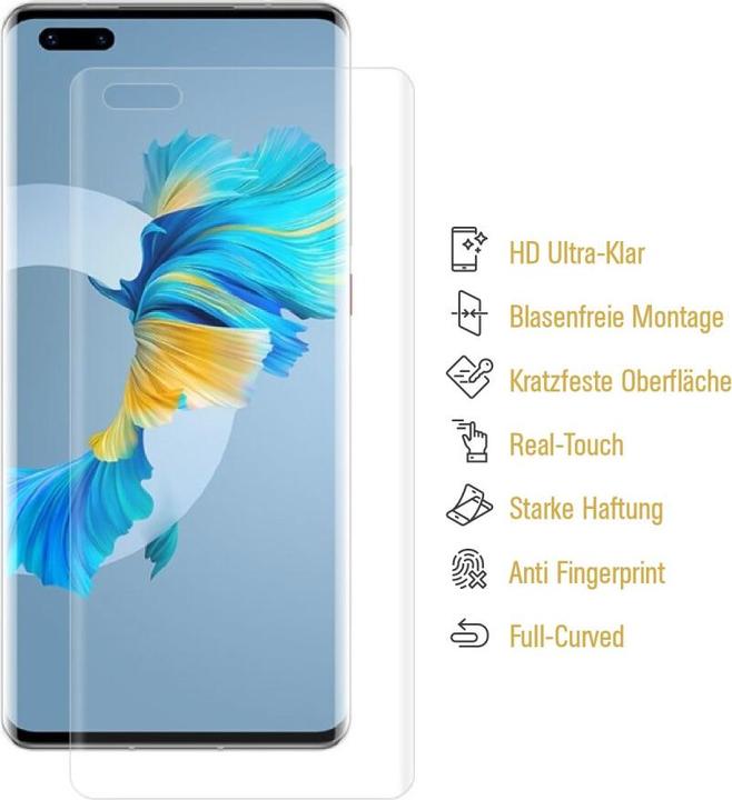 Actual product image Protectorking 6x Panzerfolie Anti-Shock Full Cover HD Klar (6 Piece, Mate 40 Pro)