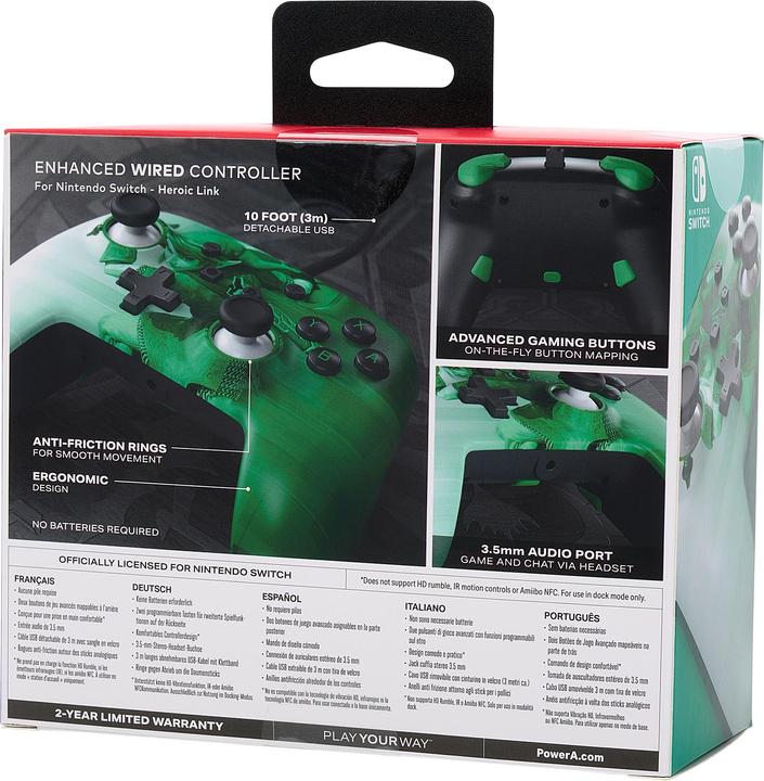 Actual product image PowerA Improved wired controller for Nintendo Switch - Heroic Link (Switch)