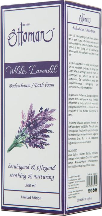 Ottoman Lavendel Badeschaum, 300ml, entspannendes Badeerlebnis (300 ml, Schaumbad)