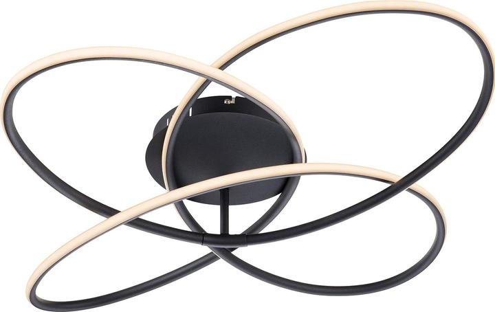Produktbild Globo Deckenleuchte Panda schwarz matt 1xLED (3330 lm)