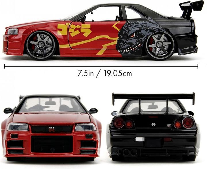 Produktbild Jada Godzilla Nissan GTR 1:24