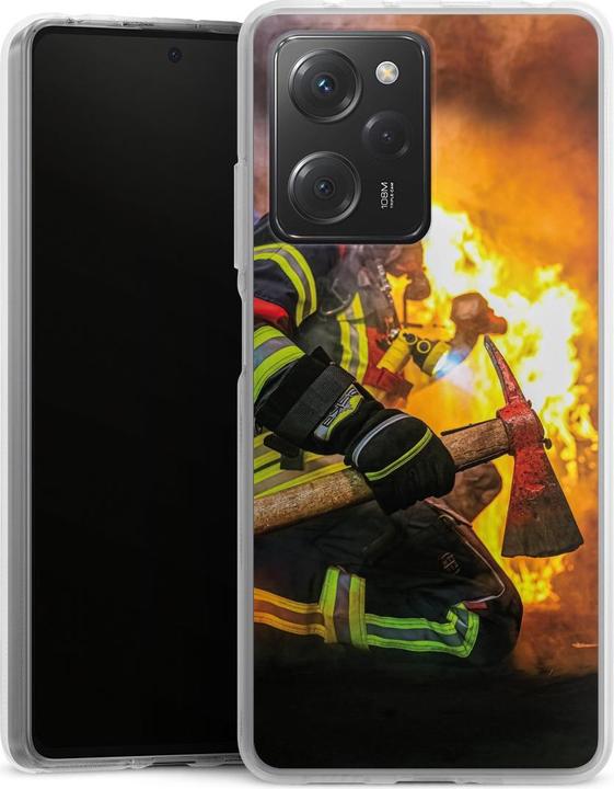 Produktbild DeinDesign Silikon Hülle für Xiaomi Poco X5 Pro Handyhülle Case Smartphone Schutzhülle Feuer Feuerwehr (Xiaomi Poco X5 Pro)