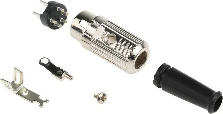 Actual product image Rs Pro DIN plug straight 5-pin, 100 V ac / 1A Cable mounting
