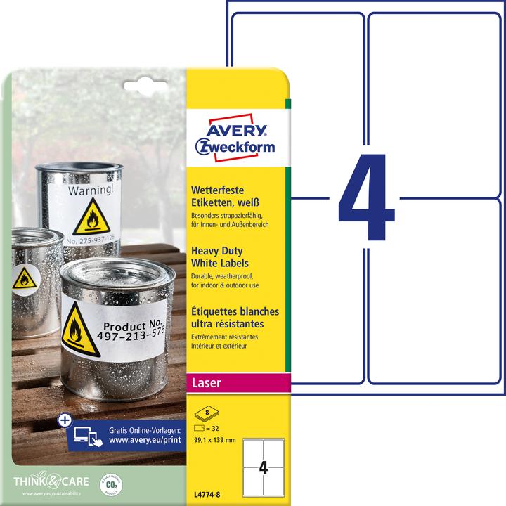 Actual product image Avery weatherproof labels
