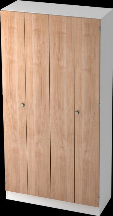 Produktbild Hammerbacher Falttürenschrank 5OH,SO-Bl. SG Weiss/Nussb. (100 x 42 x 200.5 cm)