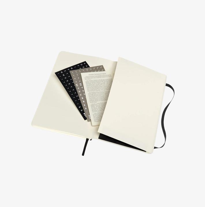 Image du produit Moleskine Carnet de notes professionnel L/A5, couverture souple, noir (A6, À rayures, Couverture souple)