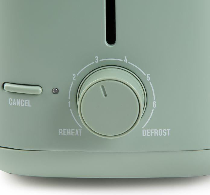 Produktbild Domo DO 973 T Toaster 2 Schlitz 6 Stufen 850-1000W matt grün
