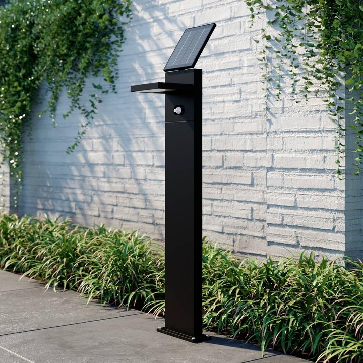 Produktbild Lucande Silvan LED Solcelle Garten Leuchte H100 w/Sensor Graphite (200 lm, IP54)