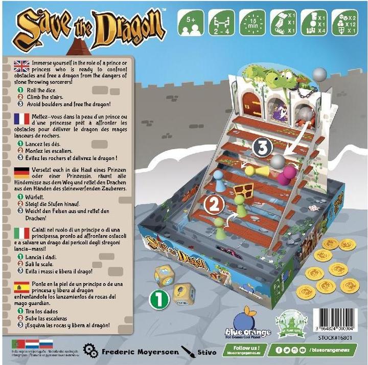 Image du produit Blue Orange BLOD0098 - Save The Dragon - Jeu de société, pour 2-4 joueurs, dès 5 ans (Italien)