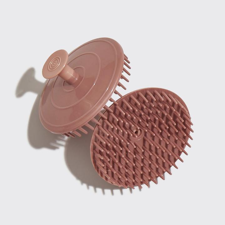 Actual product image Kitsch Kopfmassagebürste aus recyceltem Kunststoff Terrakotta
