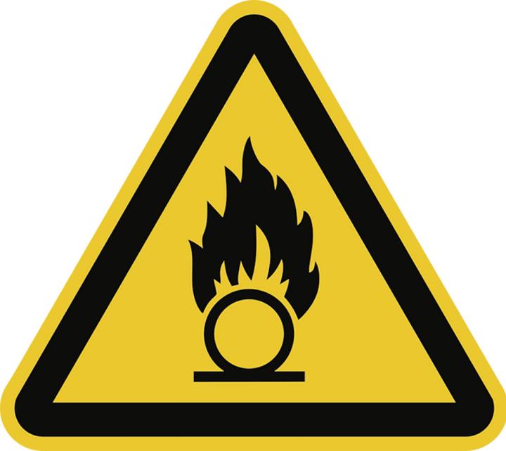 Produktbild Moravia Warnzeichen vor brandfördernden Stoffen Folie, 200 mm