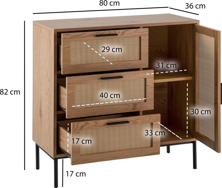 Produktbild FineBuy Schubladenkommode (80 x 36 x 82 cm)