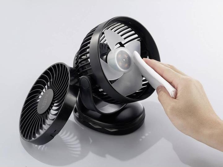 Actual product image Sygonix Akku-Ventilator 4 W Schwarz (55 dB)