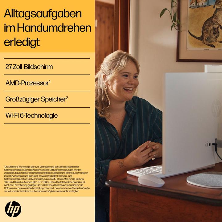 Produktbild HP PC 27-cr0501ng All-in-One (AMD Ryzen 5 7520U, 8 GB, 512.00 GB)