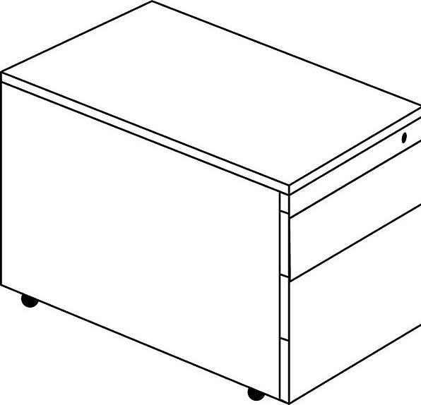 Produktbild Mauser Schubladencontainer mit Rollen (41.5 x 60 x 57.5 cm)