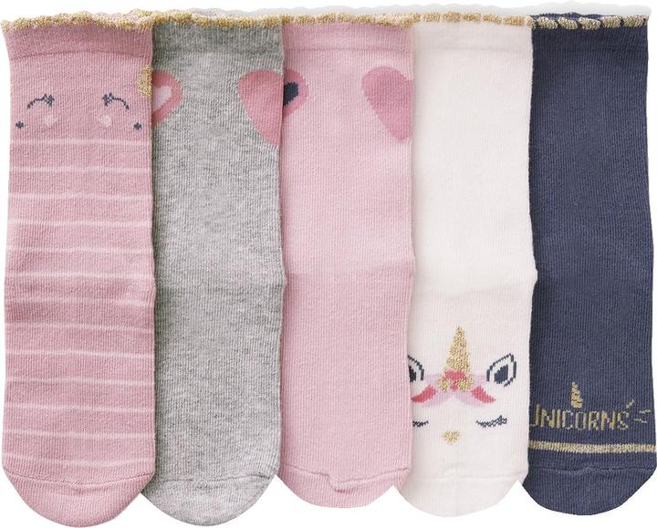 Immagine prodotto Vertbaudet Confezione da 5 calzini Oeko-Tex da bambina (Confezione da 5 pezzi, 31, 34)