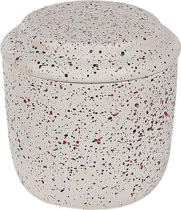 Produktbild Beliani Badezimmer Set 6-teilig Keramik weiss Terrazzo Optik PALMILLA