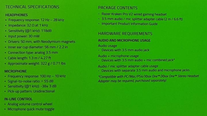 Produktbild Razer Kraken Pro V2 (Kabelgebunden)