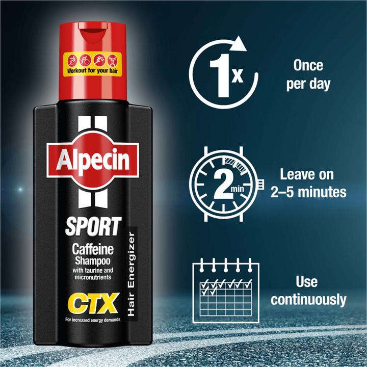 Immagine prodotto Alpecin Sport Caffeine Shampoo CTX Cream (250 ml, Shampoo liquido)