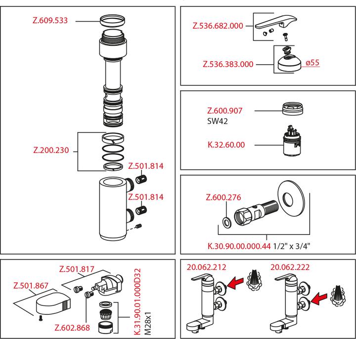 Image du produit KWC DOMO Mitigeur à levier vertical, bec pivotant 120