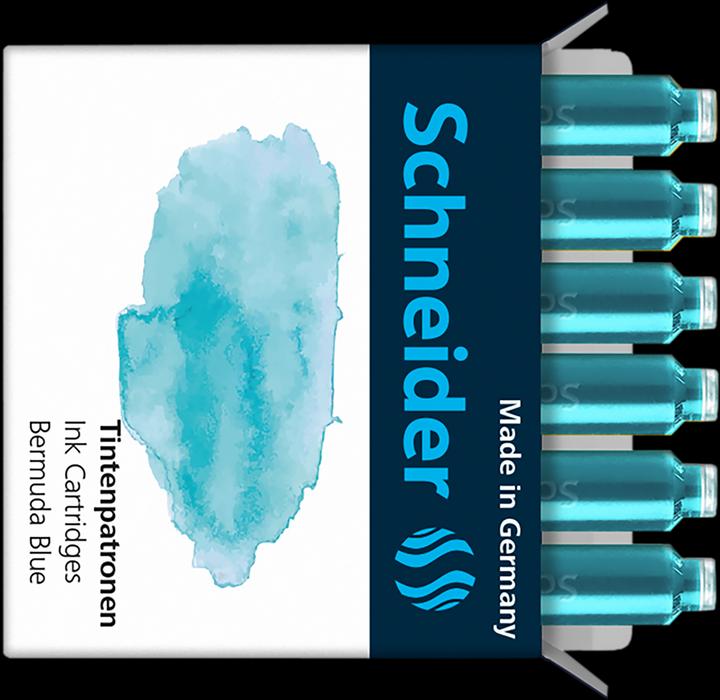 Actual product image Schneider Ink cartridge Callissima 6 pieces, Bermuda Blue (ink cartridges, Blue)