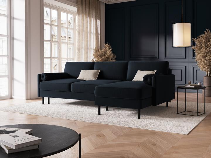 Actual product image Micadoni Velvet Right Corner Sofa With Bed Function And Box, "Scott", 5 Seats, 212x142x87Made in Europe (Corner sofa)