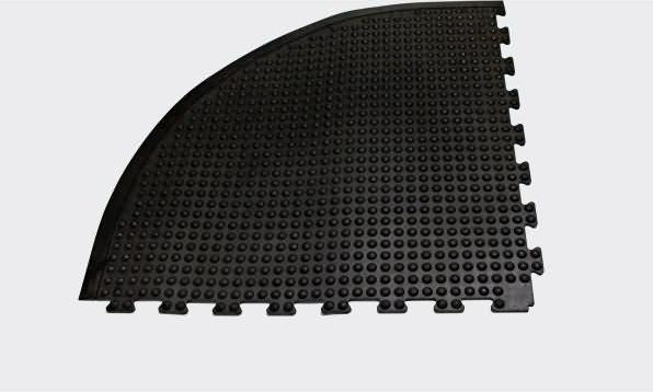 Miltex Tapis anti-fatigue YOGA DOME, noir à picots (90 x 90 cm)