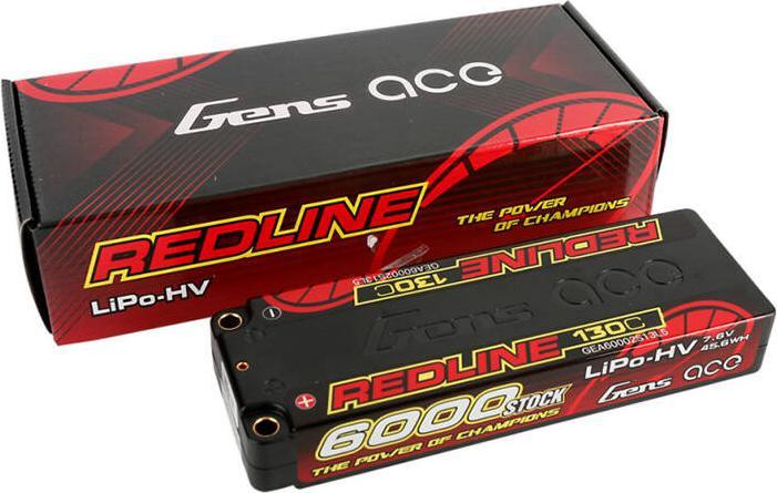 Produktbild Gens Ace RC-Akku LiHV 6000 mAh 7.6 V 130C 2S2P Redline Series (7.60 V, 6000 mAh)